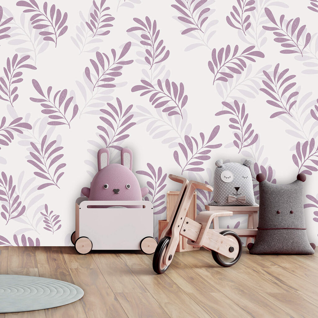 Padrão de folhas roxas