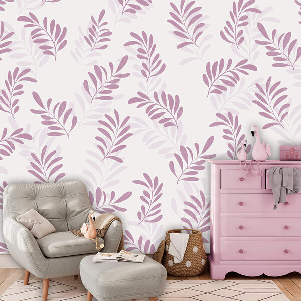 Padrão de folhas roxas