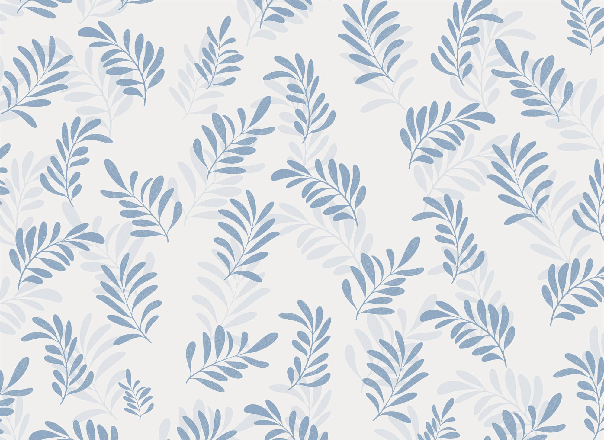 Pattern of blue leaves