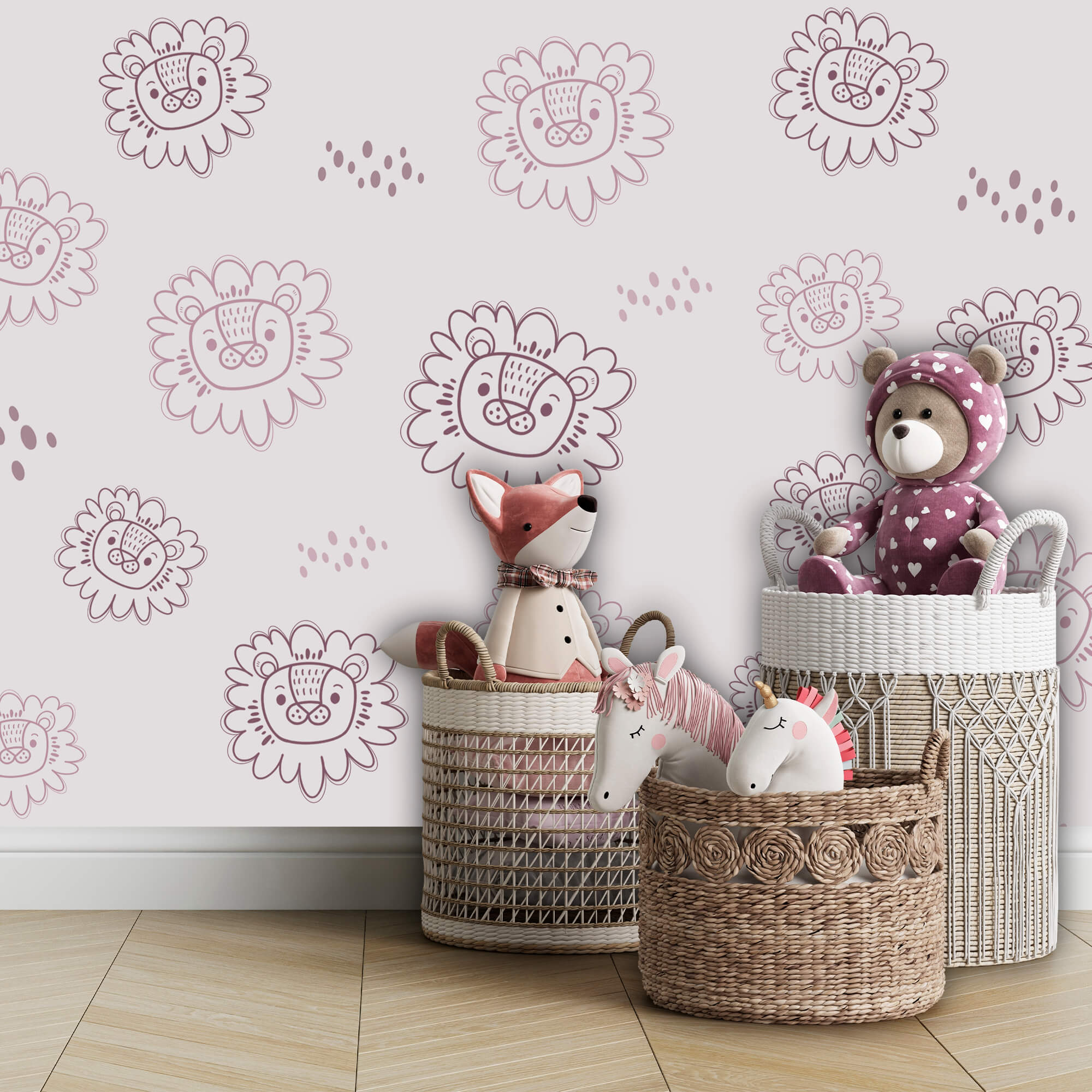 Padrão de cabeças de leão