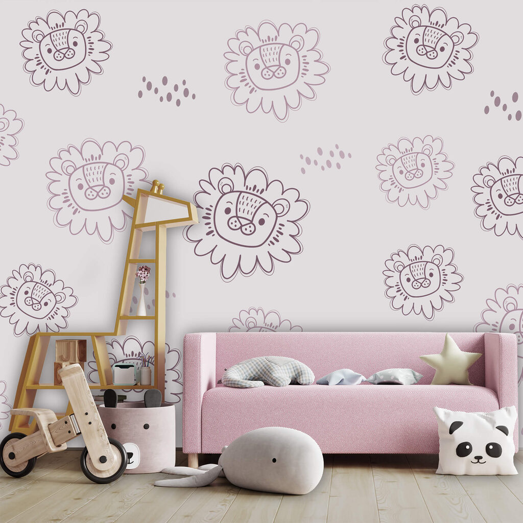 Padrão de cabeças de leão