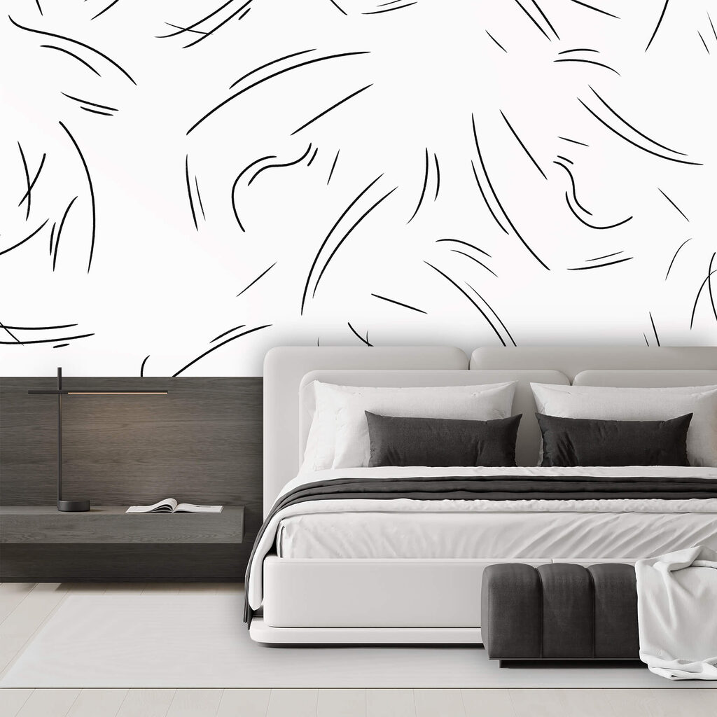 Linhas pretas sobre fundo branco