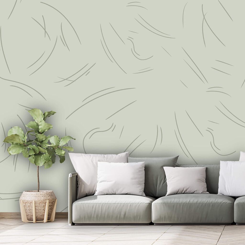 As linhas suaves criam um movimento delicado