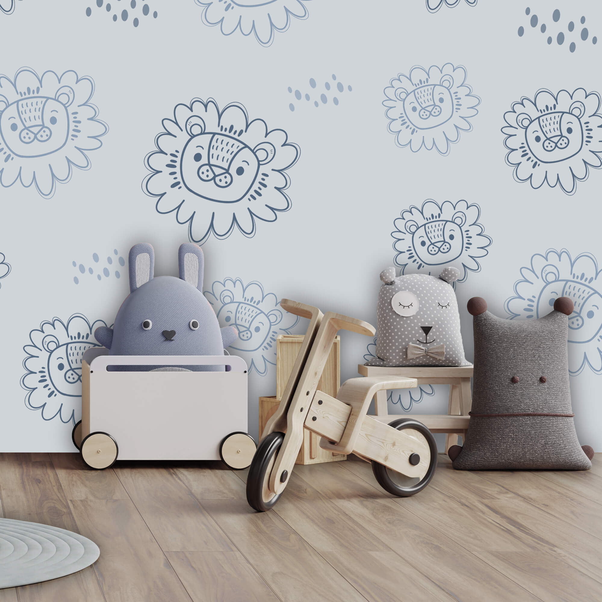 Padrão de leões azuis