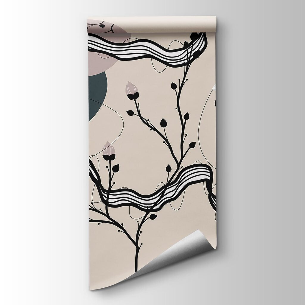 Drawing of a tree with flowers and leaves Drawing of a tree with flowers and leaves