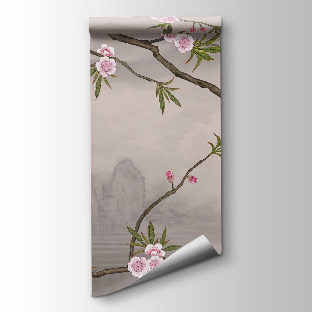 Tree branch with pink flowers on it Tree branch with pink flowers on it