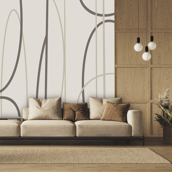 Linhas abstratas em tons suaves