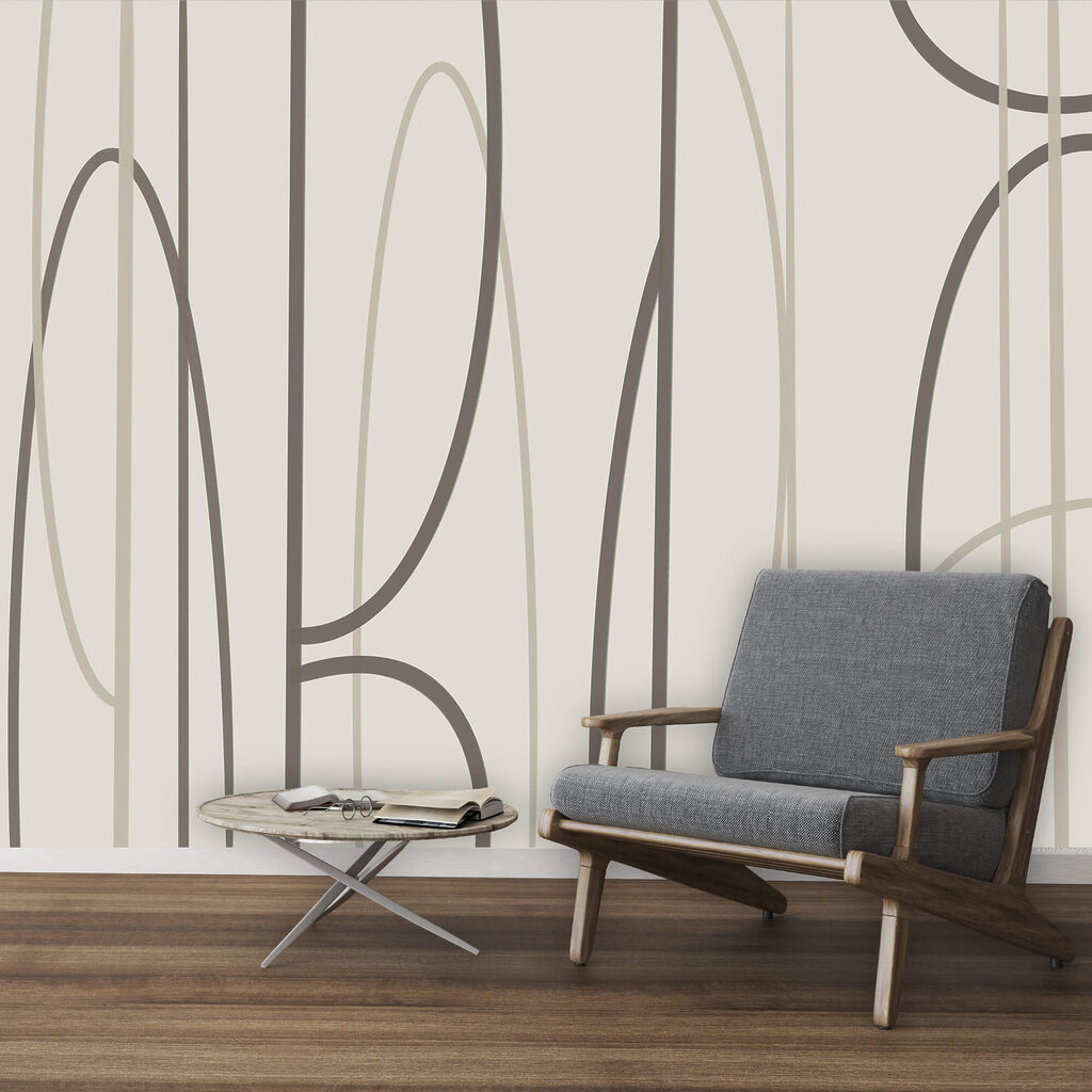 Linhas abstratas em tons suaves