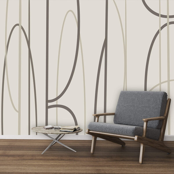 Linhas abstratas em tons suaves