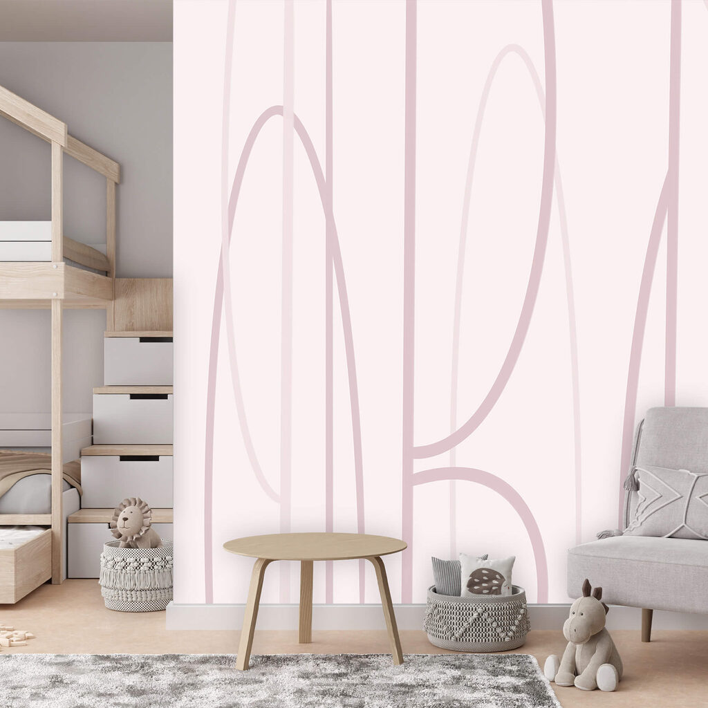 Fundo rosa e branco com linhas