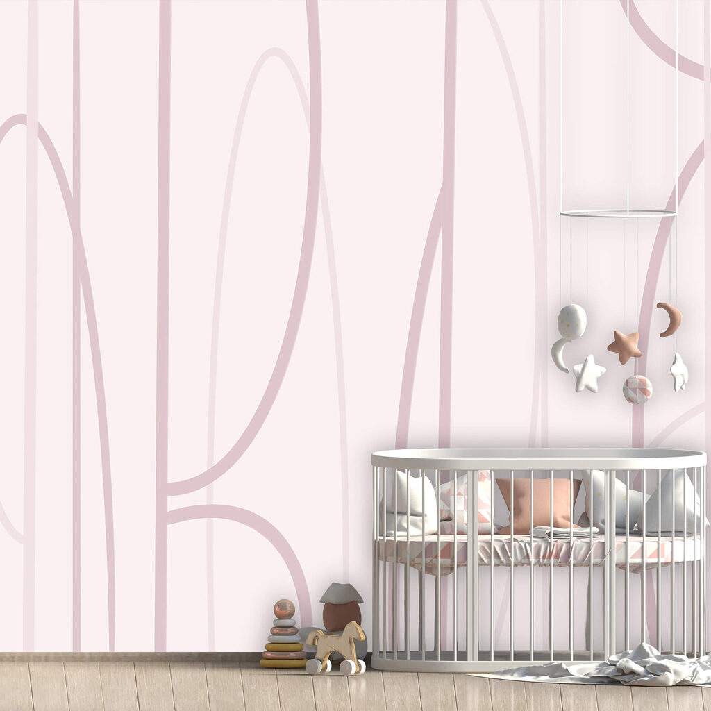 Fundo rosa e branco com linhas