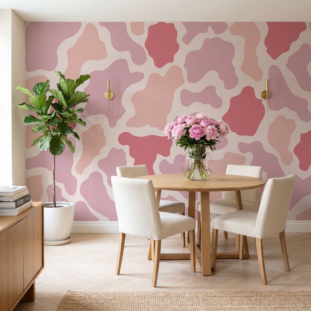 Padrão rosa e branco