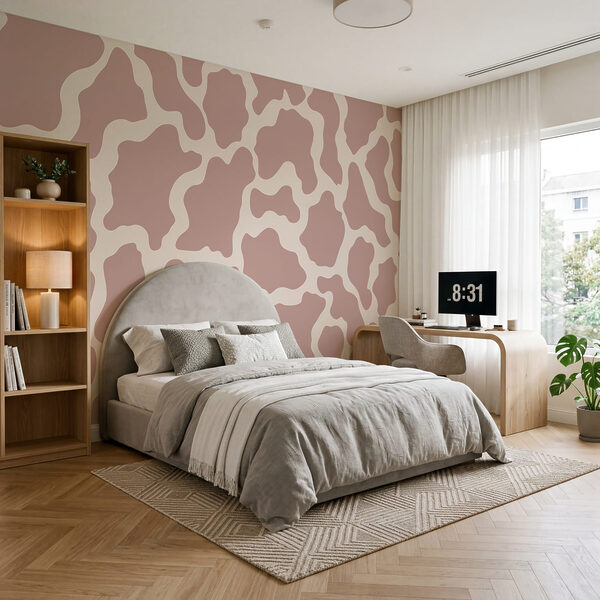 Padrão rosa e branco
