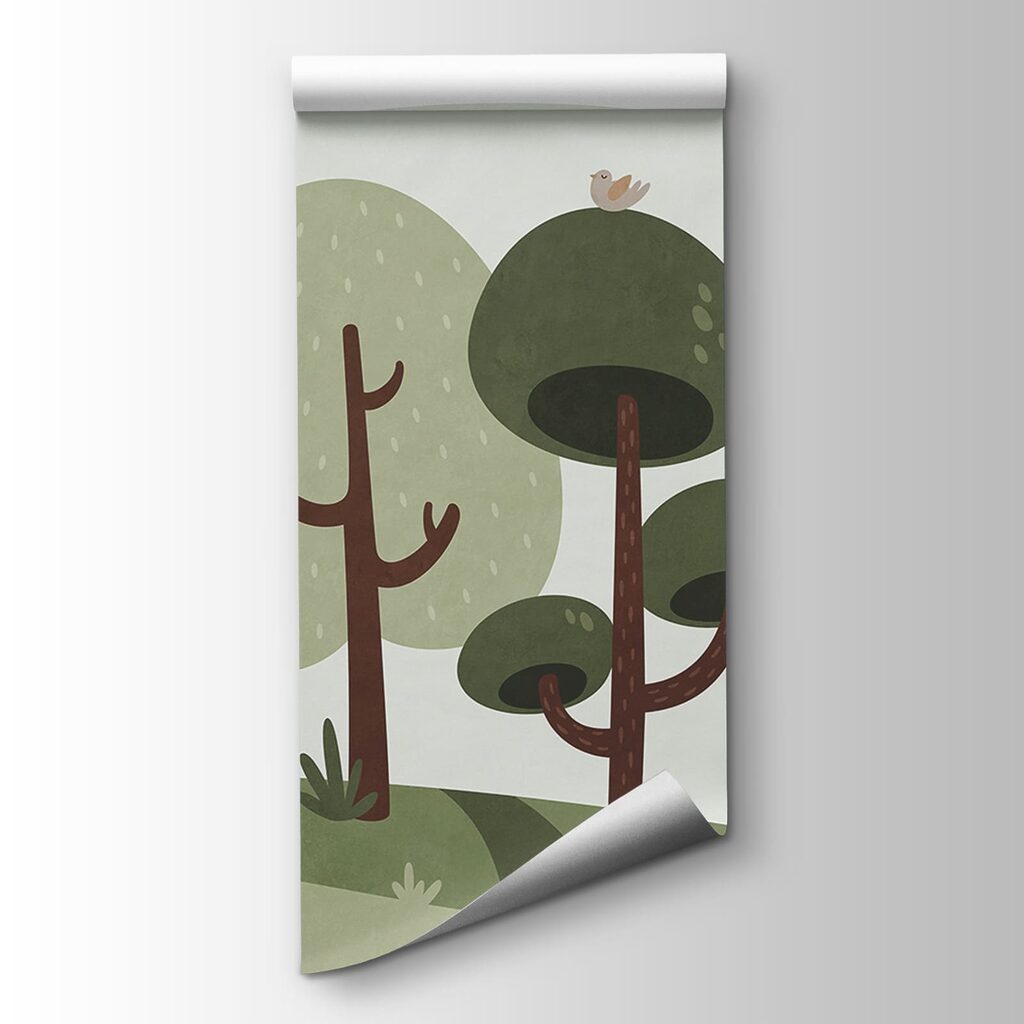 Cartoon of trees and grass Cartoon of trees and grass