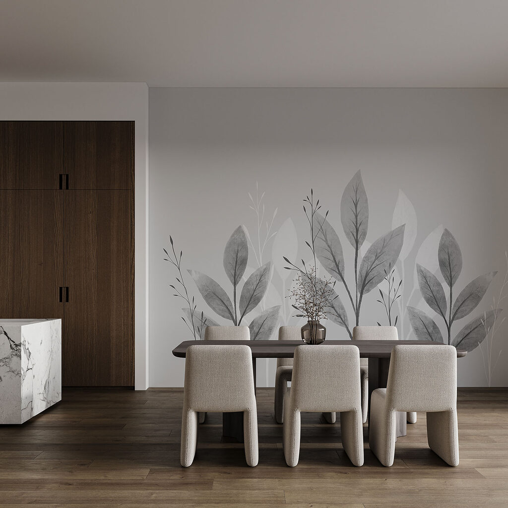 Design botânico elegante a preto e branco Design botânico elegante a preto e branco