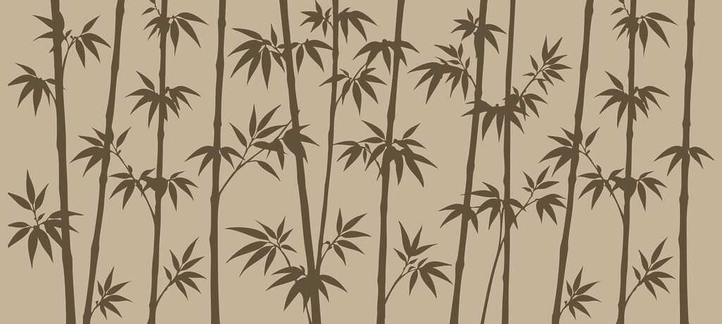 Bamboo silhouettes against a neutral backdrop