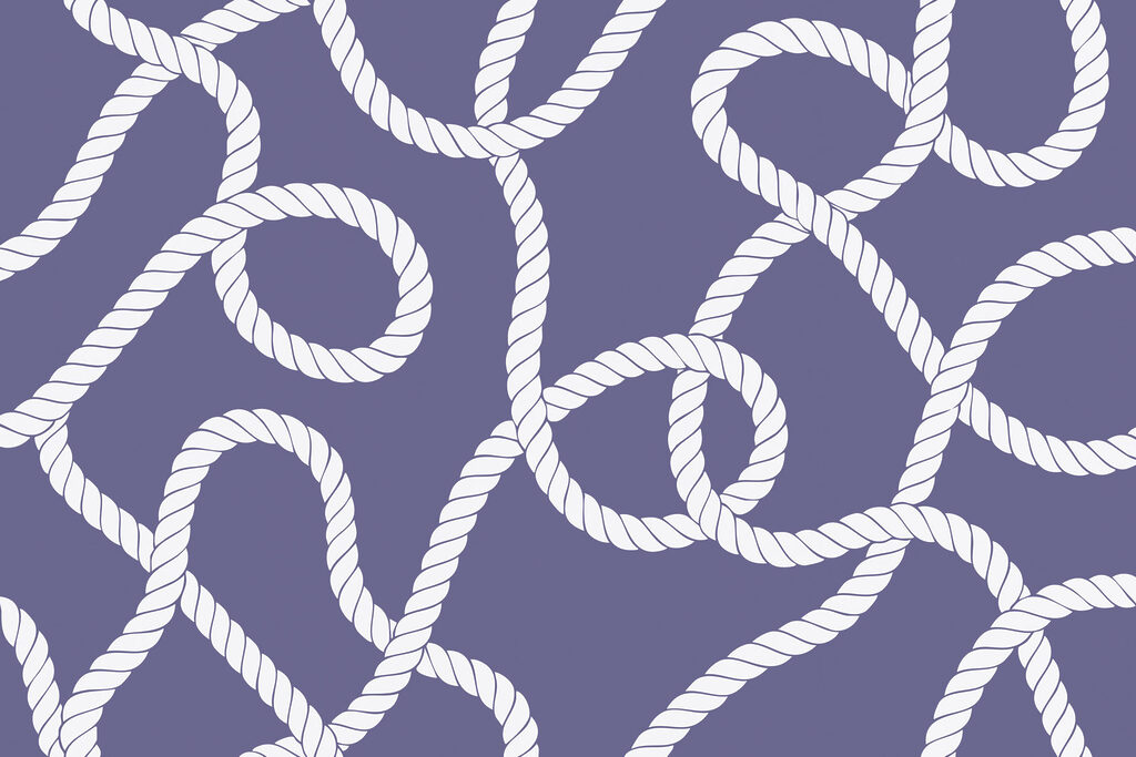 Pattern of white rope