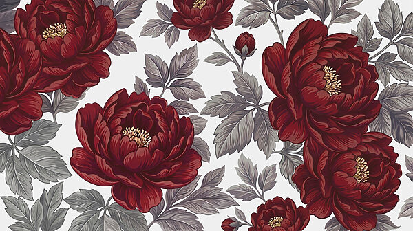- Elegant floral design in rich colors - Elegant floral design in rich colors
