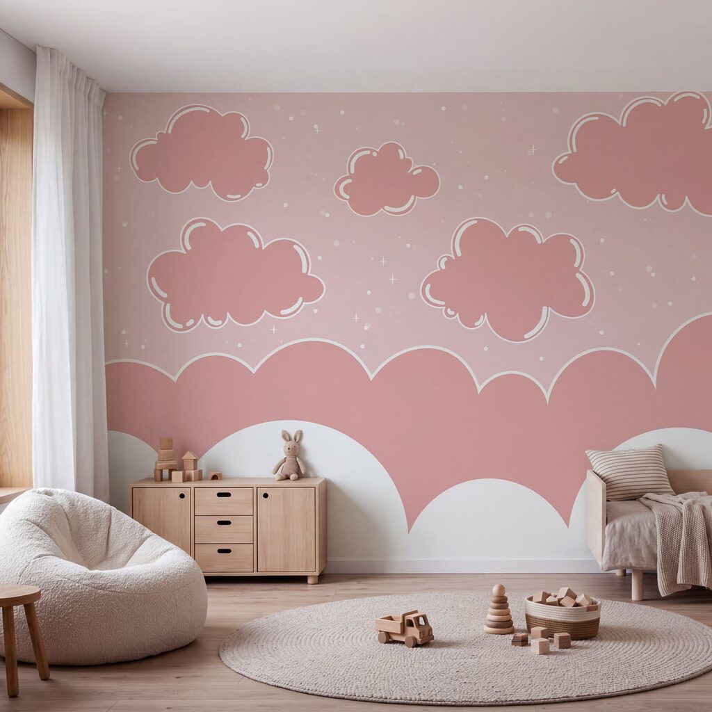 Nuvens cor-de-rosa no céu Nuvens cor-de-rosa no céu