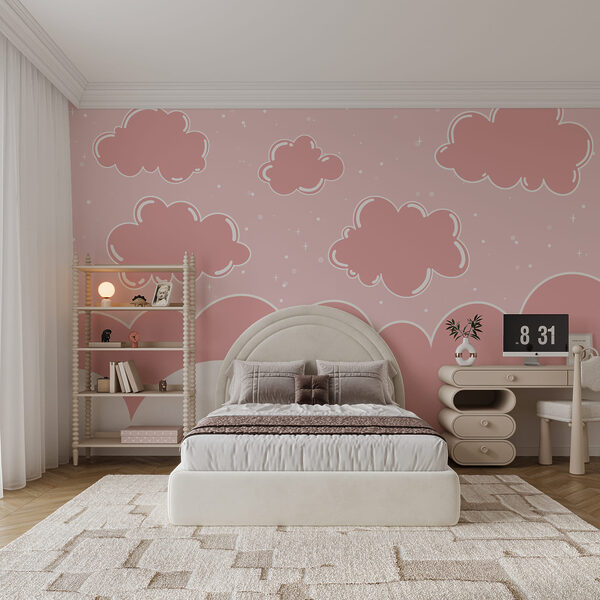 Nuvens cor-de-rosa no céu Nuvens cor-de-rosa no céu