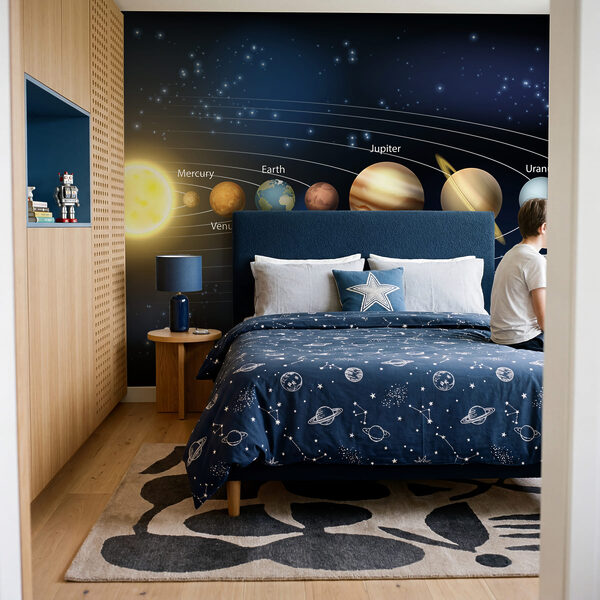 Sistema solar com planetas e estrelas Sistema solar com planetas e estrelas