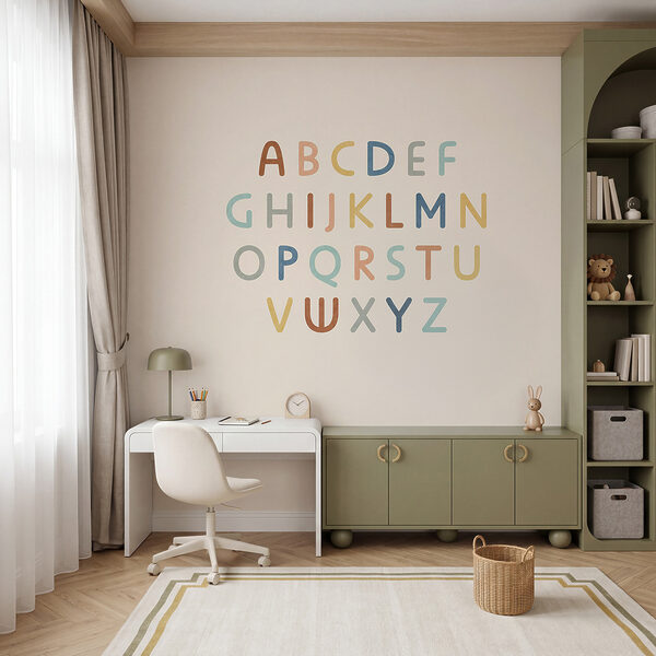 Conjunto de letras sobre um fundo branco