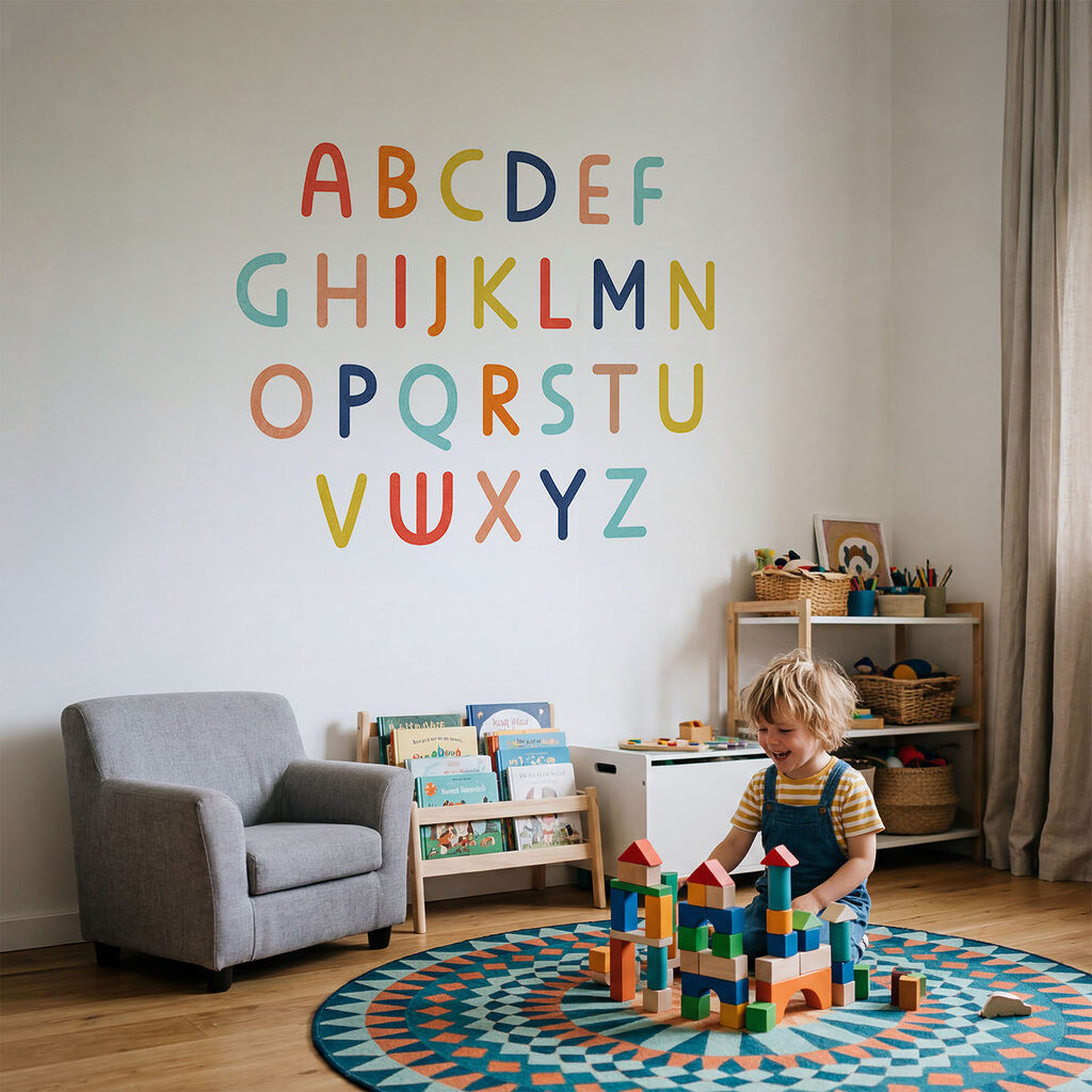 Conjunto de letras coloridas Conjunto de letras coloridas