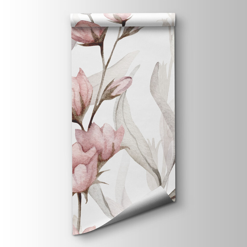 Painting of flowers and leaves
