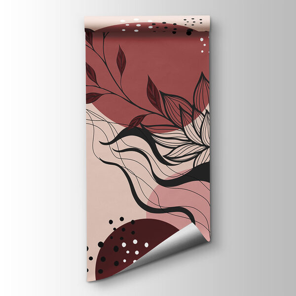 Abstract floral design in soft hues