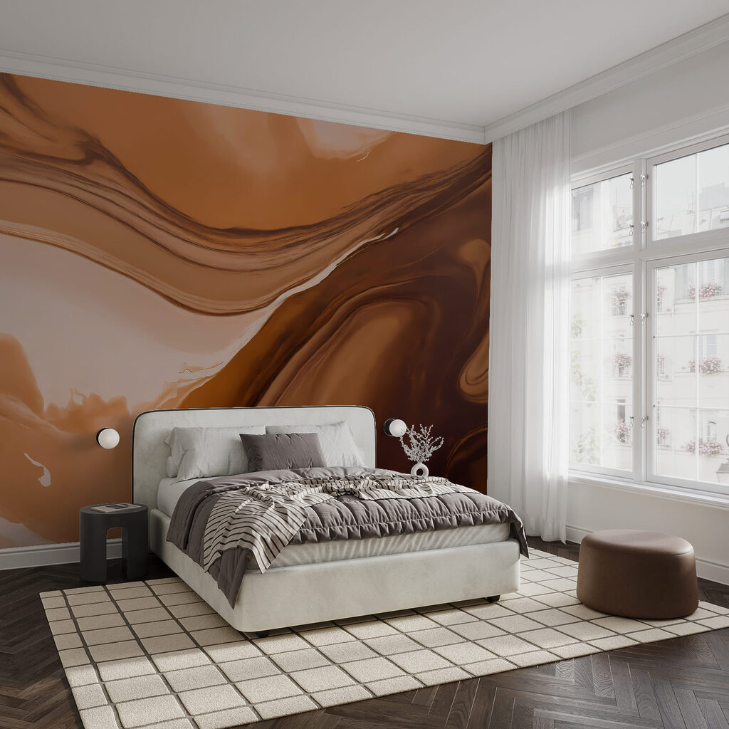 Tons suaves de cores terrosas quentes