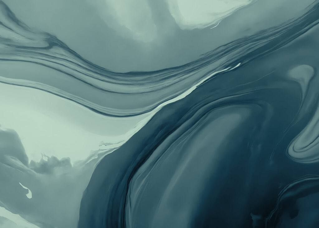 Flowing hues in tranquil waves