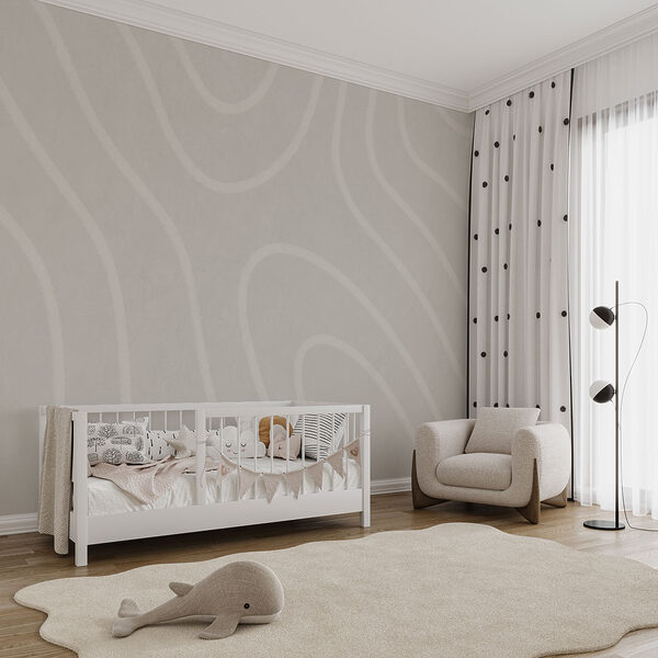 Papel de parede Papel de parede Superfície branca com linhas onduladas (REF: t00760v3)