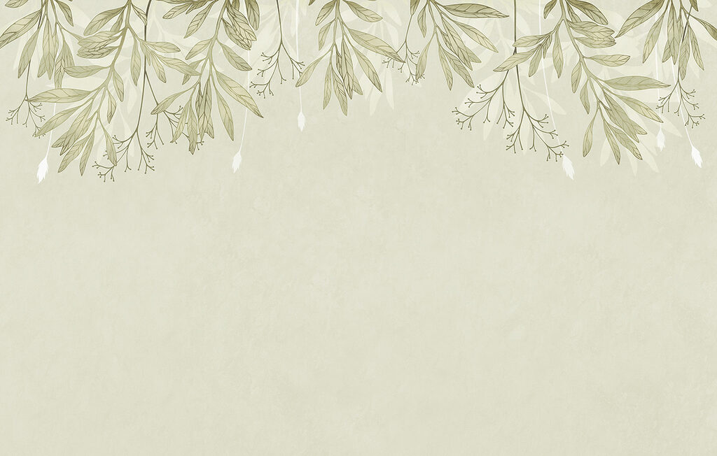 Delicate leaves in soft hues