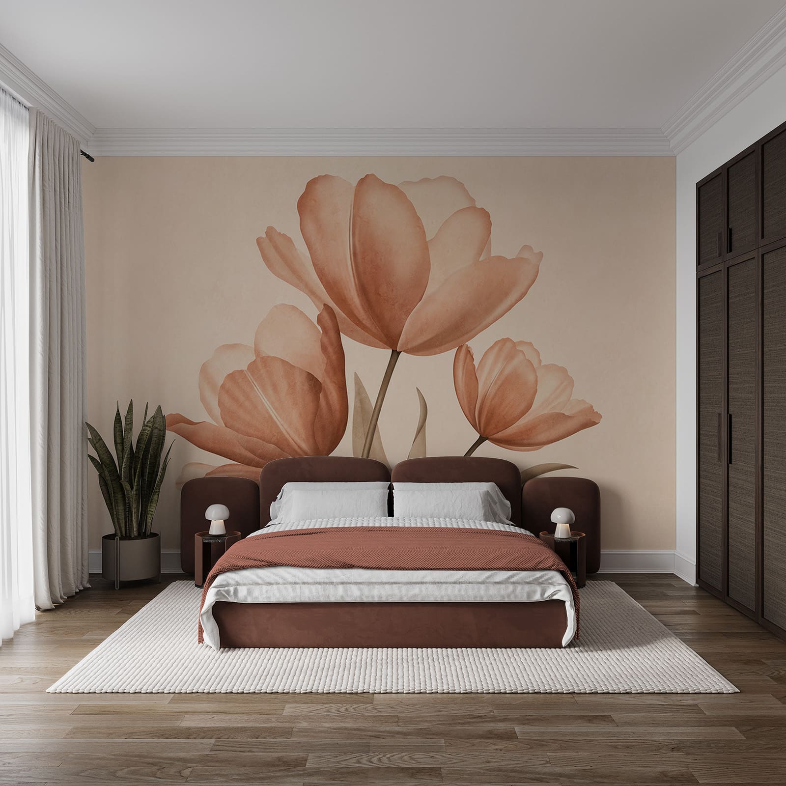Flores delicadas em tons suaves