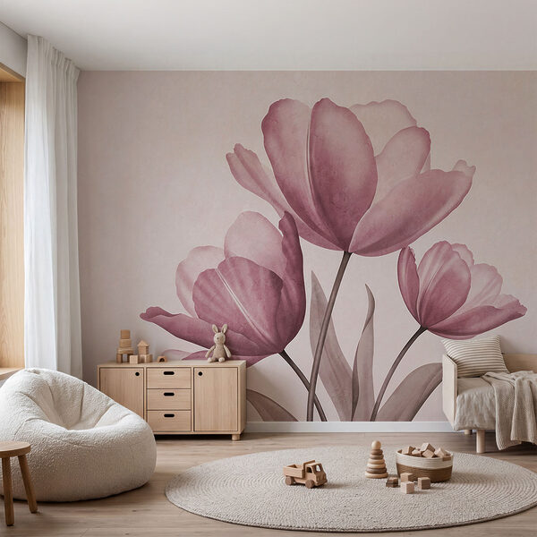 Tulipas elegantes em tons suaves de pastel