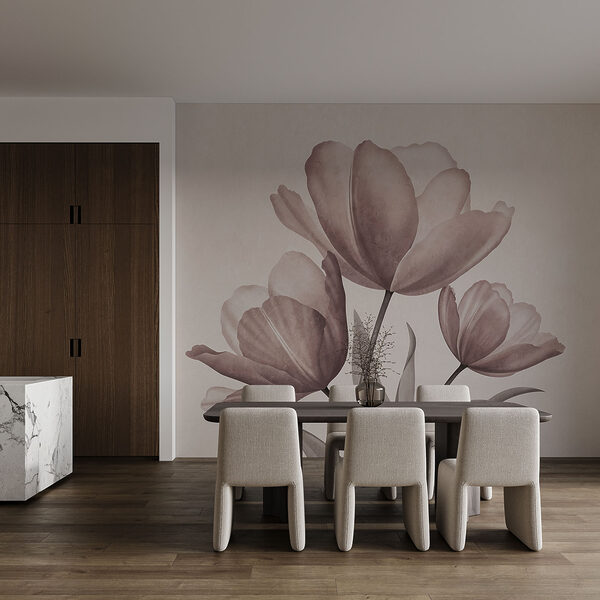 Tulipas elegantes em tons suaves de pastel
