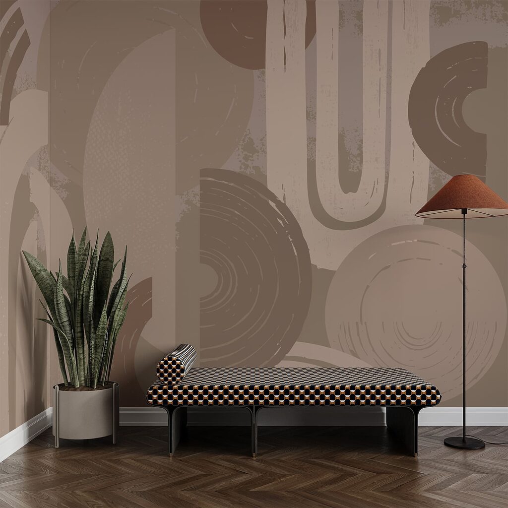 Formas abstratas em tons quentes