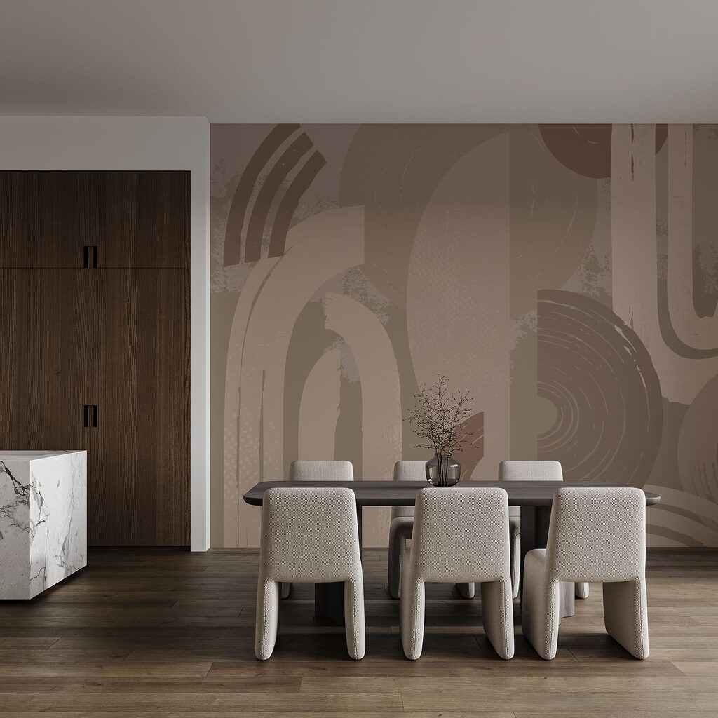 Formas abstratas em tons quentes