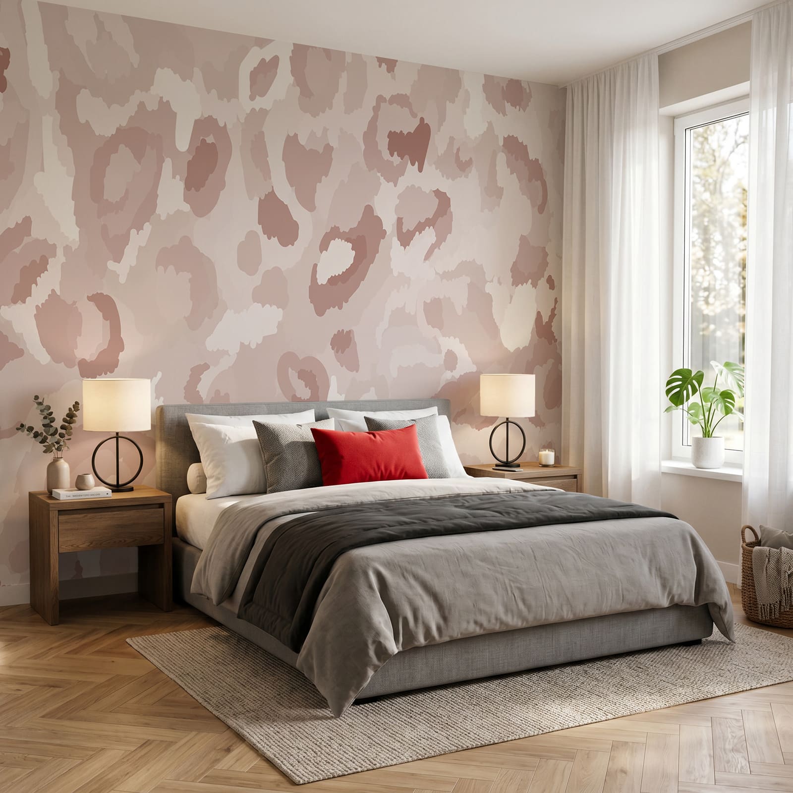 Padrão rosa e branco