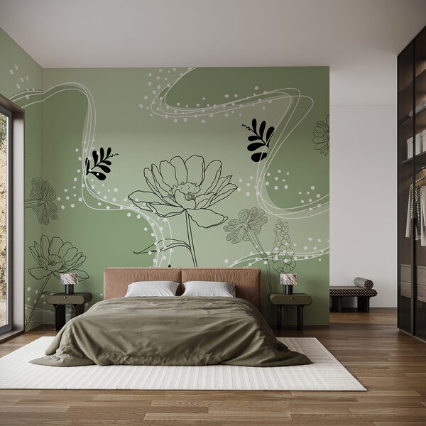 Desenho de flores e folhas Desenho de flores e folhas