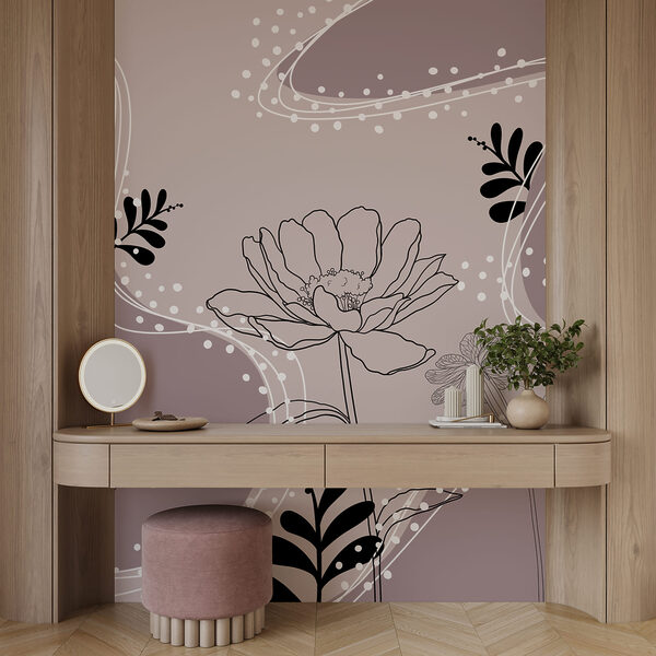Desenho de flores e folhas Desenho de flores e folhas