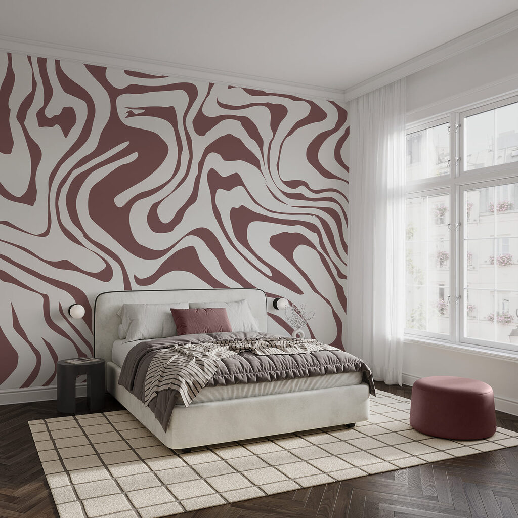 Ondas abstratas em tons suaves