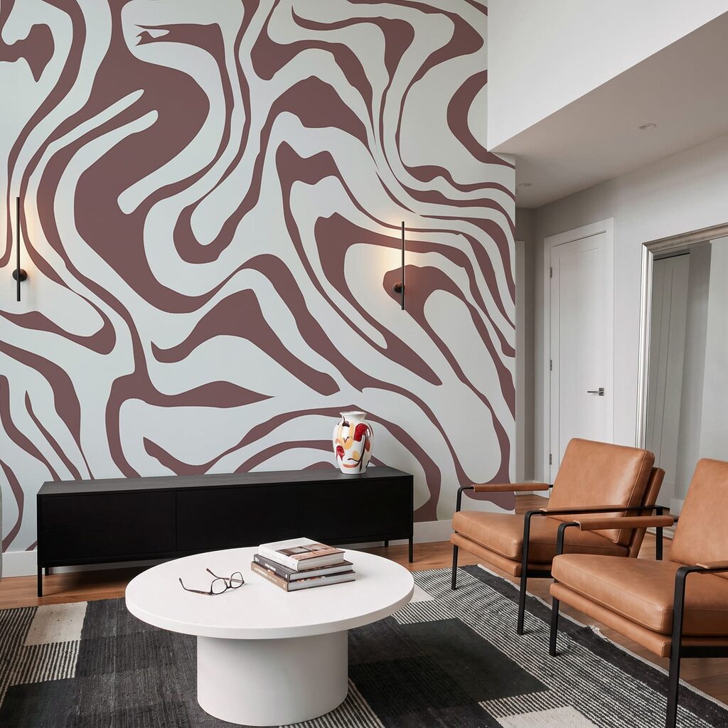 Ondas abstratas em tons suaves