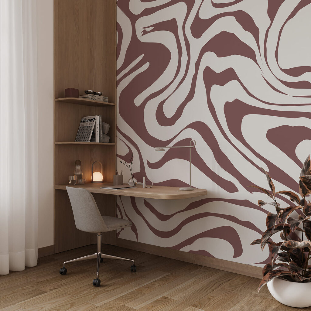 Ondas abstratas em tons suaves