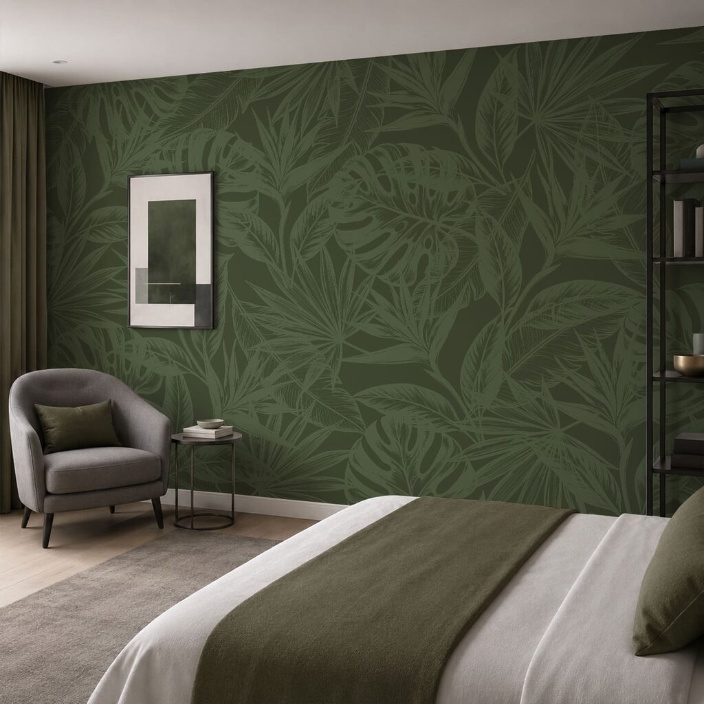 Fundo verde com folhas Fundo verde com folhas