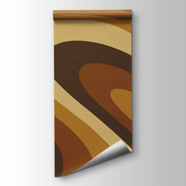 Brown and tan wavy lines