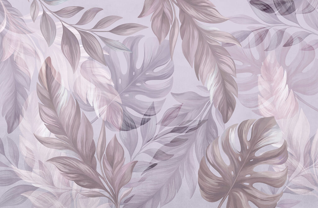 Delicate leaves in soft hues