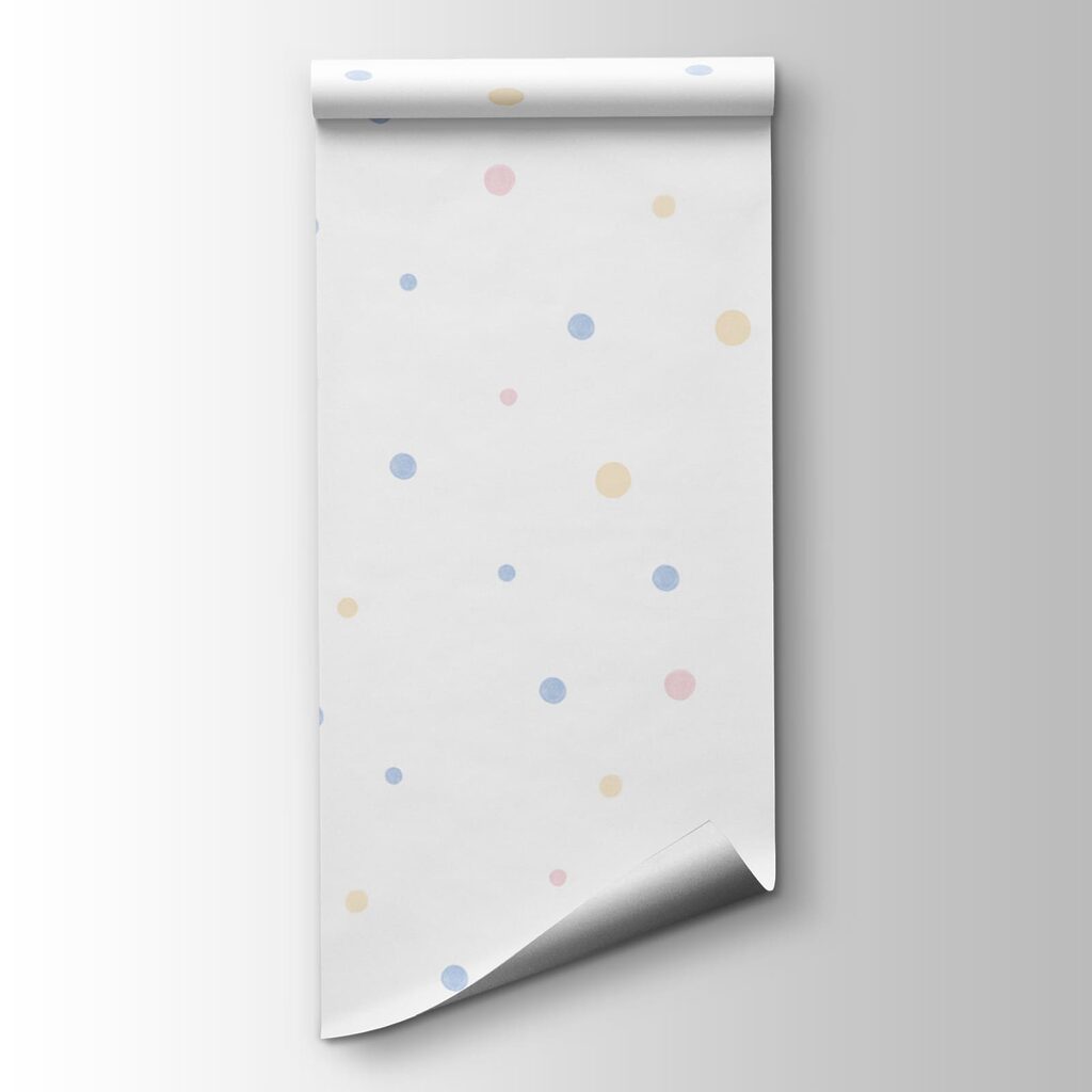 White background with multicolored dots White background with multicolored dots