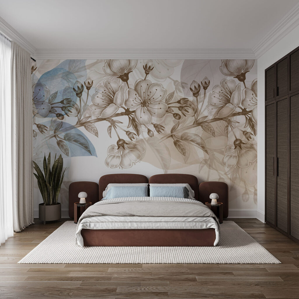 Flores delicadas em tons suaves