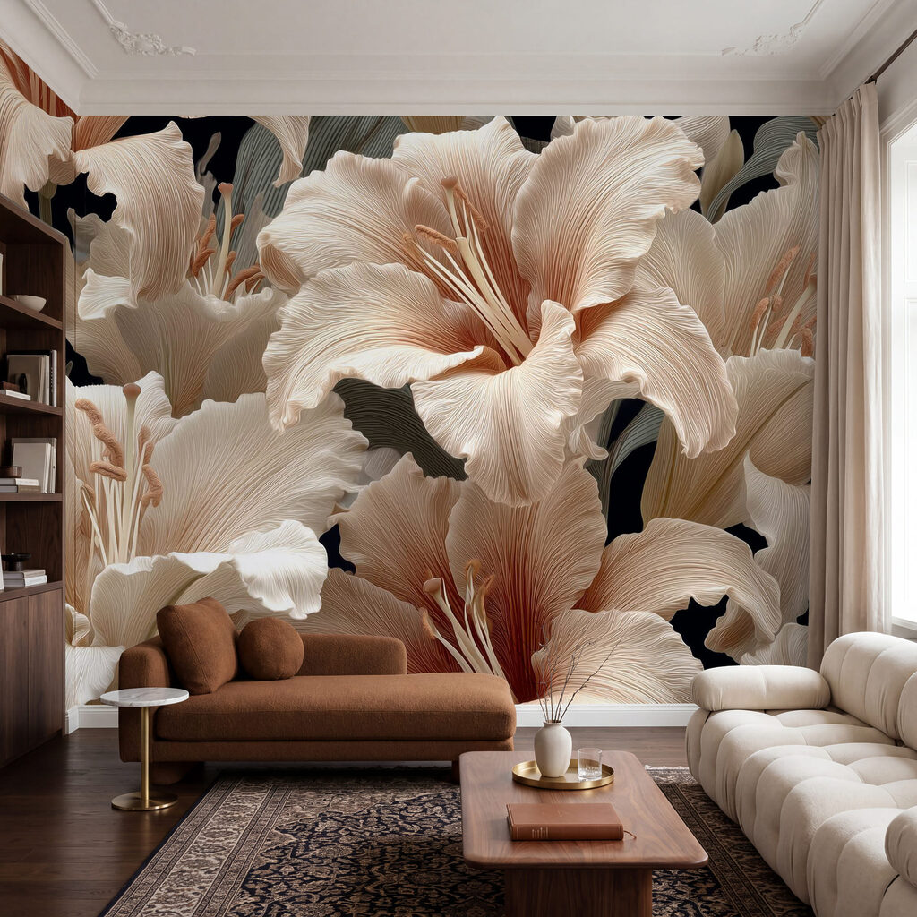 Flores delicadas em tons suaves
